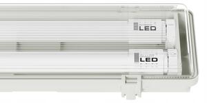 Corpo illuminante tecnico LED per tubi T8, 2x G13, 20W, 230V, 6500K, 120 cm, IP65, bianco