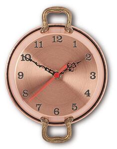 Orologio Tegame in Rame � 22 cm martellato a mano liscio