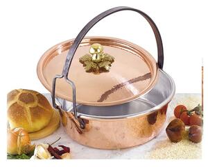 Casseruola Tipica Manico Arco diametro 26 cm in rame massiccio 5 mm linea Michaels Range