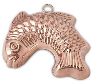 Stampo per dolci in rame martellato PESCE 23x15xh3 cm con gancio per appendere