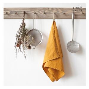 Asciugamano di lino 45x65 cm Mustard - Linen Tales