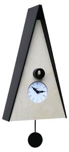 Orologio cuc� NORIMBERGA cassa in betulla naturale e tetto nero 26x15xh47 cm