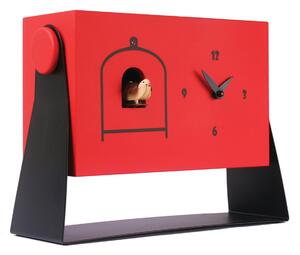 Orologio Cuc� da tavolo, appoggio 30x10xh22 cm cassa in metallo MDF laccata rosso ral 2002