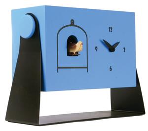 Orologio Cuc� da tavolo, appoggio 30x10xh22 cm cassa in metallo MDF laccata azzurro ral 5012