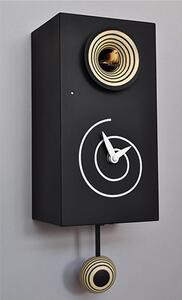 Orologio Cuc� da parete Spirale 13x12xh25 cm cassa in metallo MDF laccata nero ral 9017