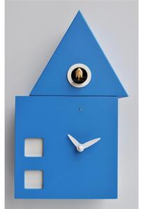 Orologio con cuc� da parete con pendolo Cassa in MDF CASETTA H-2 Dimensioni 18x11x h30 cm colore Azzurro