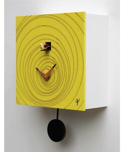 Orologio con Cuc� da parete Vortice 24,5x11xh24,5 cm cassa in MDF laccato, e decoro spirale