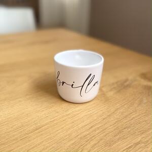 Zanetti Mug con scritta Brilla Linea calligrafa 9,5x7,5 cm