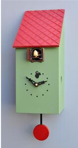 Orologio con cuc� Portofino 13x12xh30 cassa in MDF laccata Verde , Ral6011 Tetto marrone