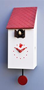 Orologio con cuc� Portofino 13x12xh30 cassa in MDF laccata Bianco , Ral 9010 Tetto marrone