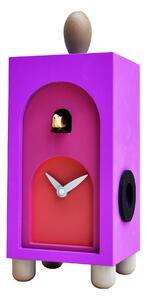 Orologio con cuc� Da appoggio 12x11xh31 con particolari in legno massello colore viola