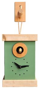 Orologio Cuc� da parete, Appoggio TITTI 13x13xh20 cm cassa in MDF verde ral 6011