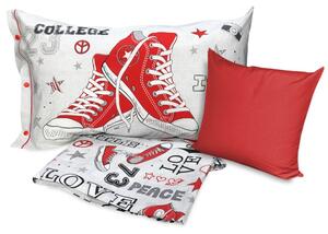 COMPLETO LENZUOLO SCARPE ALL STARS con federa Arredo Una Piazza
