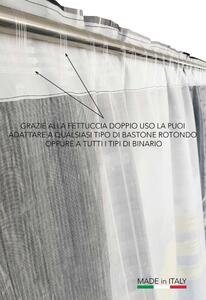 TENDA TIROLESE BEIGE MAGLIA cm.160X300 confezionata MADE in ITALY misto lino