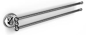 Portasalviette snodato due bracci BRITISH Fissaggio a viti 44x6x6 cm Stile Inglese Classico primo Novecento in acciaio inox
