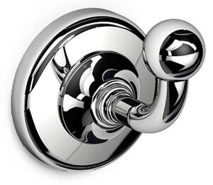 Appendino in ottone cromato BRITISH 6.0x6.5Xh7 cm Stile Inglese Classico primo Novecento acciaio inox lucido