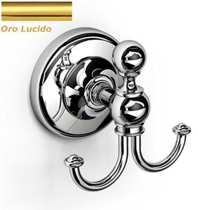 Appendiabito Doppio BRITISH 6.0x8.0xh8.00 cm Stile Inglese Classico primo Novecento in ORO lucido