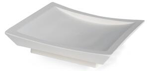 Portasapone da appoggio in resina acrilica FIRENZE 10x10 x h2,5 cm con contenitore in acrilico resina colore sporco
