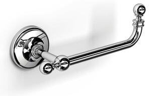 Portarotolo di carta igienica British inox 19,5x8,5xh8,00 cm Stile Inglese Classico primo Novecento finitura inox lucido