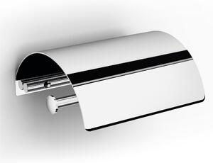 Portarotolo con coperchio per carta igienica GRAND HOTEL 13x14,5xh6 cm in acciaio inox lucido