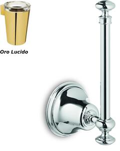 Portarotolo di scorta per carta igienica LIBERTY 9x7xh18,5 cm in Oro lucido