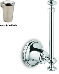 Portarotolo di scorta per carta igienica LIBERTY 9x7xh18,5 cm in Argento satinato