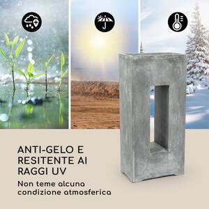 Blumfeldt Airflor Vaso 45 x 100 x 27 cm Vetroresina In-/Outdoor grigio chiaro