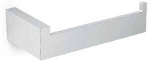 Portarotolo di carta igienica LAPIANA in acciaio inox lucido 7x14xh3,5 cm fissaggio a muro con viti e stop Made In italy