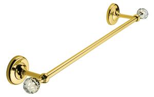 Porta Salviette CM.45 Linea MADRAS ORIENTE 52,5x9xh6 cm oro lucido e Swarovski trasparente cristallino