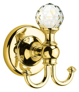 Appendino Linea MADRAS ORIENTE 7x6,5xh9 cm oro lucido e Swarovski trasparente cristallino