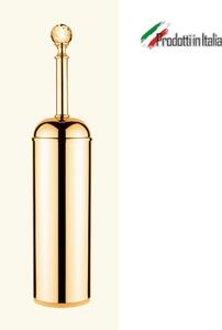 Portascopino Linea MADRAS ORIENTE 8x8xh37 cm oro lucido e Swarovski trasparente cristallino