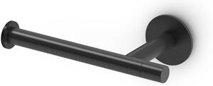 Portarotolo di carta igienica Oslo ROUND dimensioni 14,8x9,5xh4,6 cm stile minimale alluminio verniciato a polvere nero Opaco