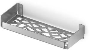 Mensola doccia bagno, in acciaio 304 cromato design contemporaneo 30,6x12,1xh6,2 cm garantita contro la ruggine