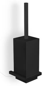 Portascopino Fissaggio a Muro XONY in acciaio inox 304 linea XONY dimensioni 12,5x14,5xh38,5 cm finitura nero opaco made in italy
