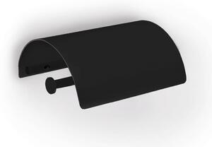Portarotolo da bagno con coperchio in acciaio inox 304 linea XONY dimensioni 145,5x11,3xh6 cm finitura nero opaco made in italy