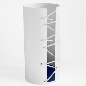 Portaombrelli in Alluminio NODO SAVOIA Dimensioni �31xh 65 cm cm - peso 4 kg colore bianco con spugna Blu