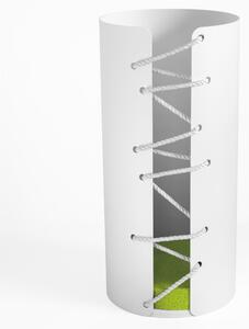 Portaombrelli in Alluminio NODO SAVOIA Dimensioni �31xh 65 cm cm - peso 4 kg colore bianco con spugna Verde