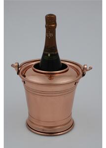 Secchiello , portaghiaccio Piedistallo conico con coperchio NAVARINI RAME � 20 x h 18 cm - 3 Lt in rame massiccio lavorato a mano made In Italy