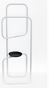 Servomuto tubo di in metallo in metallo con vaschetta vuota tasche dimensioni 42x27xh 118 cm peso 7 kg colore bianco/Nero