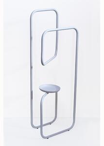 Servomuto tubo di in metallo in metallo con vaschetta vuota tasche dimensioni 42x27xh 118 cm peso 7 kg colore bianco