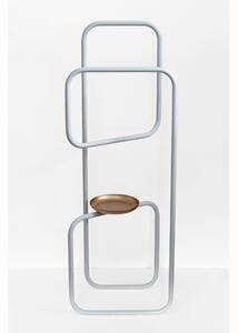 Servomuto tubo di in metallo in metallo con vaschetta vuota tasche dimensioni 42x27xh 118 cm peso 7 kg colore bianco/Oro