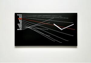 Orologio da parete Timeline in Legno verniciato 66x5xh35cm Nero