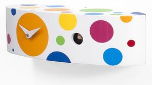 Orologio a Cucu ELLIPSE a Pois colorati 32x11xh10 cm movimento al quarzo