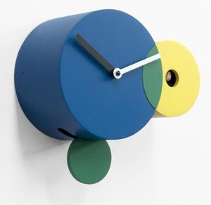 Orologio a Cucu KANDINSKY costruito da tre cerchi intersecati Blu Giallo