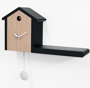 Orologio a Pendolo My House 40x10xh30cm in legno chiaro contorni neri