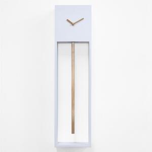 Orologio in legno 20x12xh78 cm Uaigong bianco con asta oro