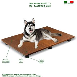 Brandine per cani in Legnoi 80x55x2xh10 per cane Setter e simili