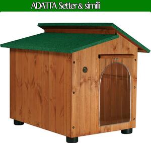 Cuccia per Cane Setter e simili in legno con tettino coibentato spessore legno 1 cm collaudo per 130 Kg