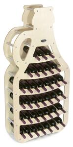 Cantinetta Portabottiglie in legno Fiasco 75x25xh150 cm 36 bottiglie Acero