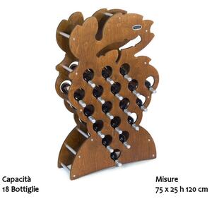 Cantinetta Portabottiglie in legno Grappolo 18pz